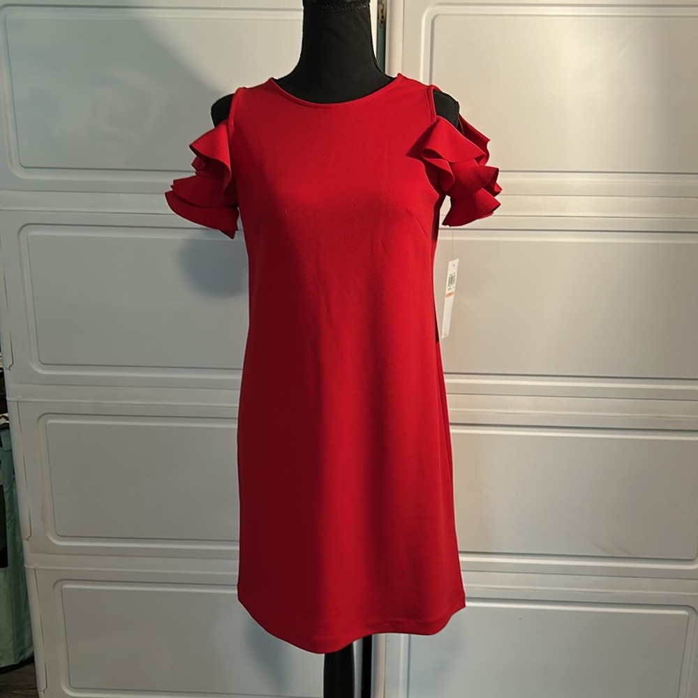 NWT London Style Collection Size 2P Red Dress